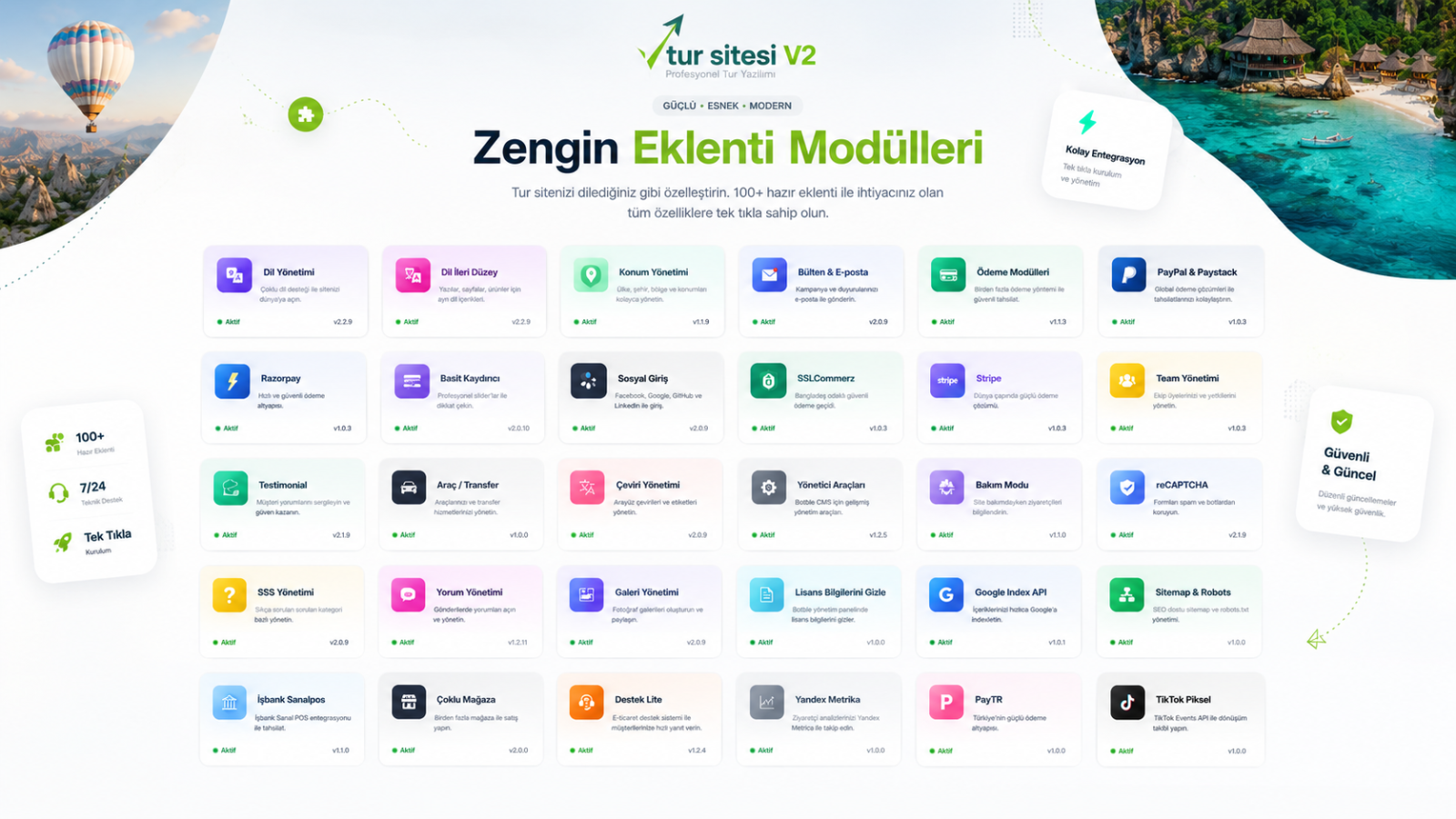 Tur Sitesi V2 (Zengin Eklenti Modüllü) - Ekran görüntüsü 2